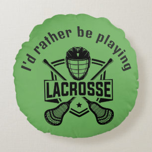 Lacrosse-Design Rundes Kissen
