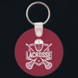 Lacrosse Design  Schlüsselanhänger<br><div class="desc">Lacrosse Design Keychain with customizable text and background color.</div>