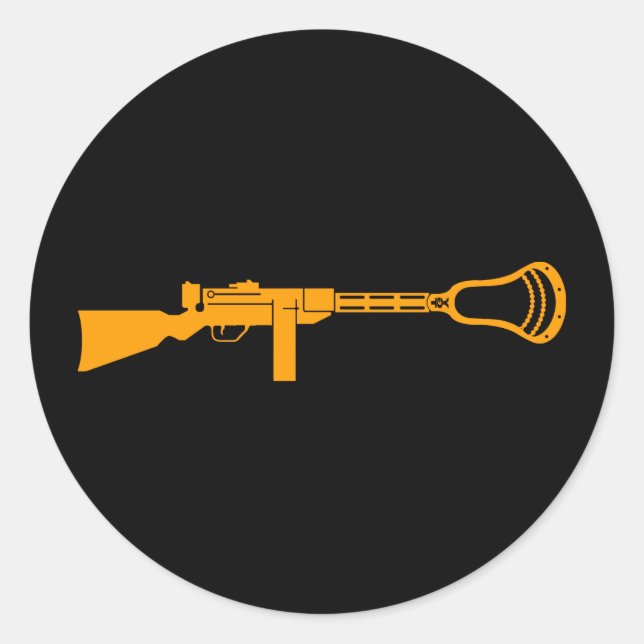 Lacrosse Designs Gun Sticker (Vorderseite)