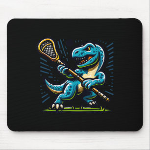 Lacrosse Dinosaur Trendiger Sport Retro Lustig Für Mousepad
