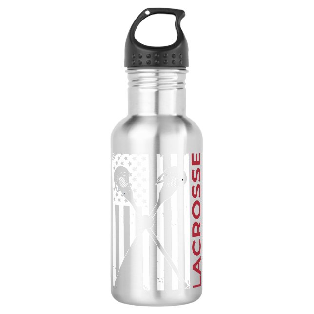 Lacrosse Edelstahlflasche (Vorderseite)