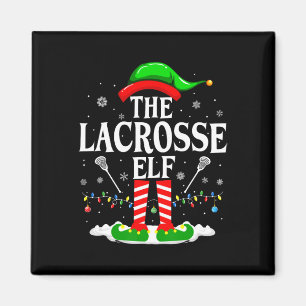 Lacrosse Elf Funny Matching Xmas Lacrosse Chri Magnet
