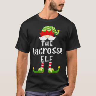 Lacrosse Elf Group Weihnachts Funny Pajama Party T-Shirt