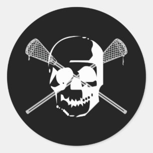 Lacrosse entwirft LaxBallSkullWhite Aufkleber