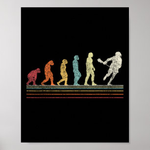 Lacrosse Evolution Lacrosse-Spieler Lacrosse Cross Poster