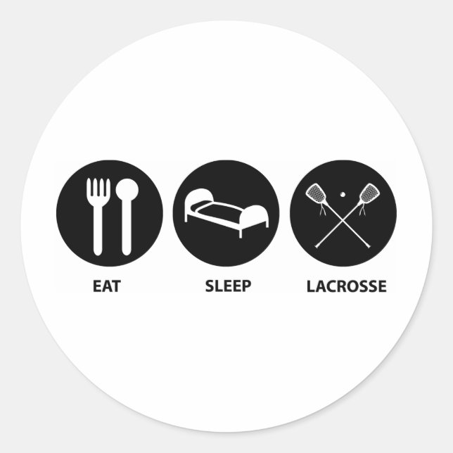 Lacrosse-Evolution Runder Aufkleber (Vorderseite)