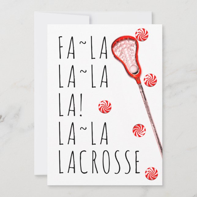 Lacrosse Feiertagskarte (Vorderseite)