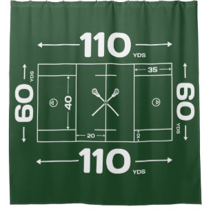 Lacrosse Field Design Douche rideau