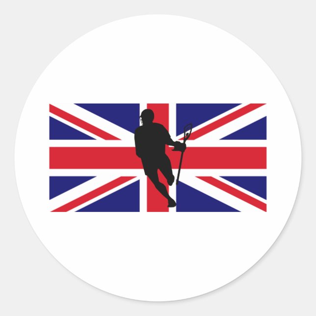 Lacrosse Flag IRock UK Aufkleber (Vorderseite)