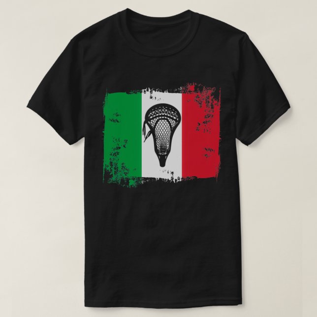 Lacrosse Flag mit Stickhead Italien Classic TShirt (Design vorne)