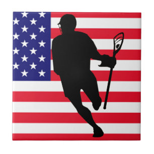 Lacrosse-Flagge IRock Amerika Fliese