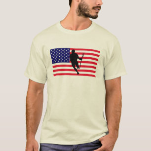 Lacrosse-Flagge IRock Amerika T - Shirt