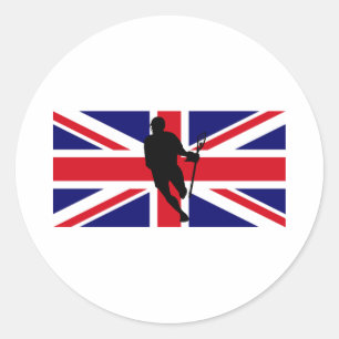 Lacrosse-Flagge IRock Großbritannien Aufkleber