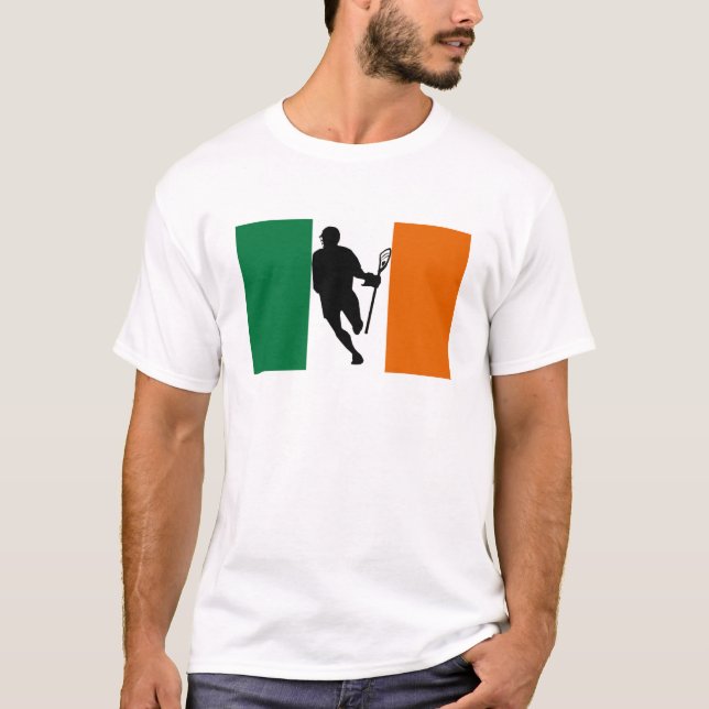 Lacrosse-Flagge IRock Irland T - Shirt (Vorderseite)