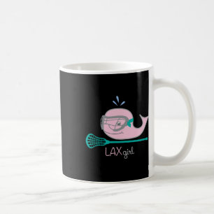 Lacrosse for Girls Pink Whale Maske Stick Lax Shir Kaffeetasse