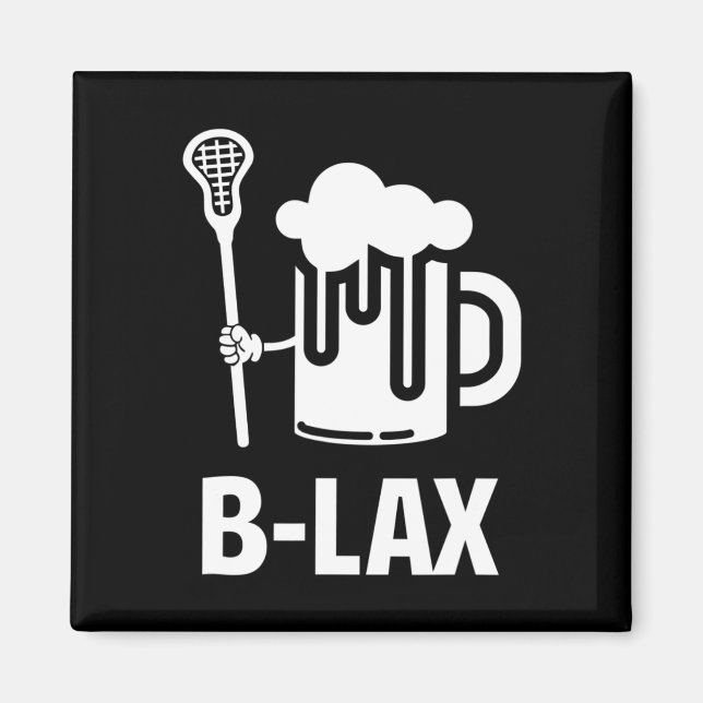 Lacrosse Funny Gift Men Coach Beer Lover B-lex Magnet (Vorne)