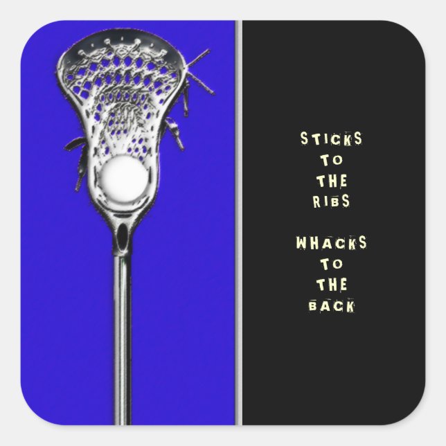 Lacrosse Funny Quadratischer Aufkleber (Vorderseite)