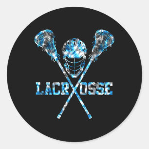 Lacrosse Gefärbte Krawatte für Männer Frauen Mädch Runder Aufkleber