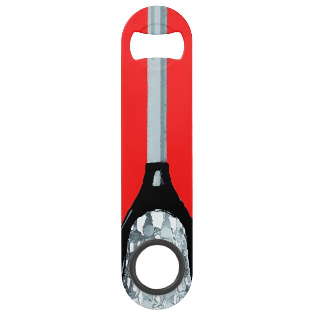 Lacrosse-Geschenk Speed Flaschenöffner (Vorderseite)