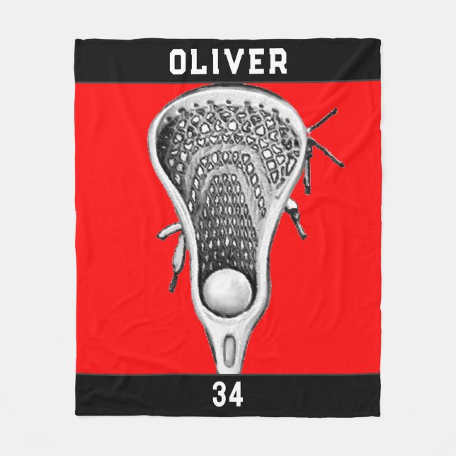 Lacrosse Geschenkideen Fleecedecke (Vorderseite)
