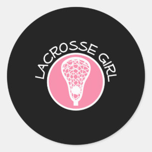 Lacrosse Girl Sports Team Niedlich Runder Aufkleber