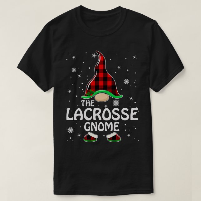Lacrosse Gnome Buffalo Kariert Matching 1 T-Shirt (Design vorne)