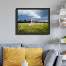 Lacrosse Goal Lebendes Landschaftliches Foto im Fr