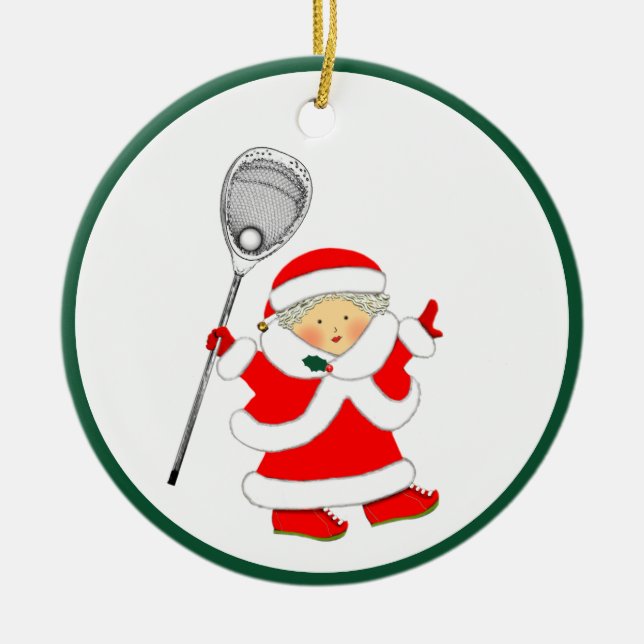 Lacrosse Goalie Collectible Keramik Ornament (Vorne)