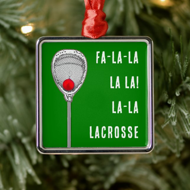 Lacrosse Goalie Collectible Ornament Aus Metall (Baum)