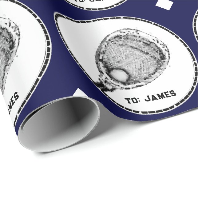 Lacrosse Goalie-Geschenk Geschenkpapier (Rolleneckpunkt)