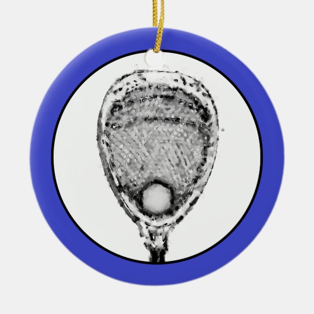 Lacrosse Goalie-Geschenk Keramikornament (Vorne)