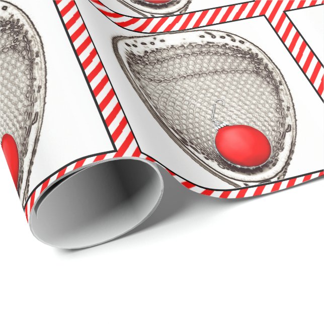 Lacrosse Goalie Holiday Gift Geschenkpapier (Rolleneckpunkt)