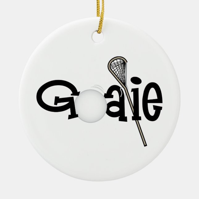 Lacrosse Goalie Keramik Ornament (Vorne)