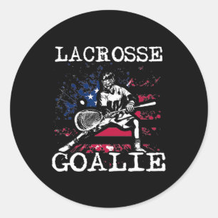 Lacrosse Goalie Lax Goalkeeper Runder Aufkleber