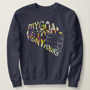 Lacrosse Goalie Maske Words Text Art Sweatshirt