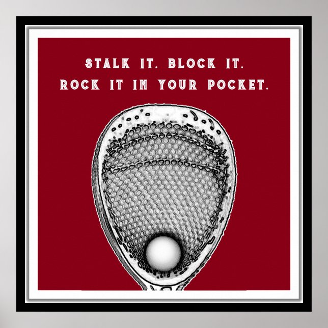 Lacrosse Goalie Poster (Vorne)