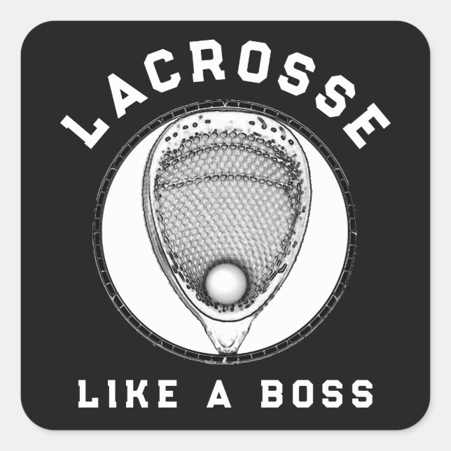 Lacrosse Goalie Quadratischer Aufkleber (Vorderseite)
