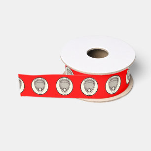 Lacrosse Goalie Red Satin Ribbon Ripsband