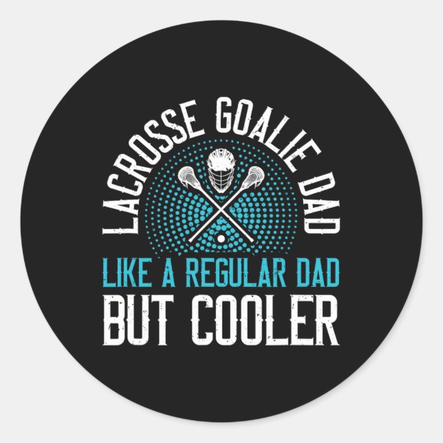Lacrosse Goalie Vater Runder Aufkleber (Vorderseite)