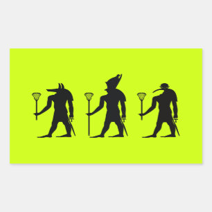 Lacrosse-Gott-Aufkleber Rechteckiger Aufkleber