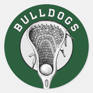 Lacrosse Green Team Runder Aufkleber