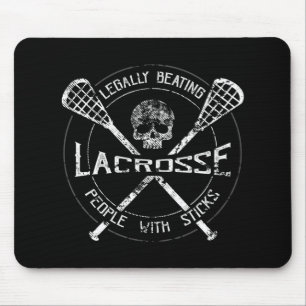 Lacrosse hat Leute mit Stöcken-Spaß de Mousepad
