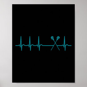Lacrosse Heart - Champion der Coolen Funny Players Poster