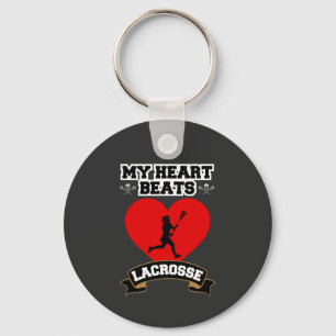Lacrosse Heart Female Player Sport Passion Liebe Schlüsselanhänger