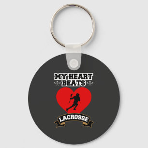 Lacrosse Heart Male Player Sport Passion Liebe Schlüsselanhänger