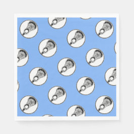 Lacrosse Hellblaues Party Serviette