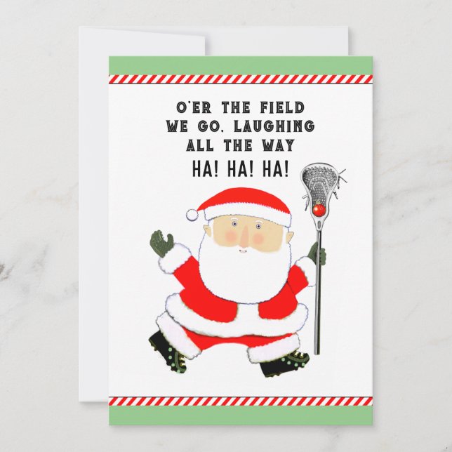 Lacrosse Holiday Christmas Cards Feiertagskarte (Vorderseite)