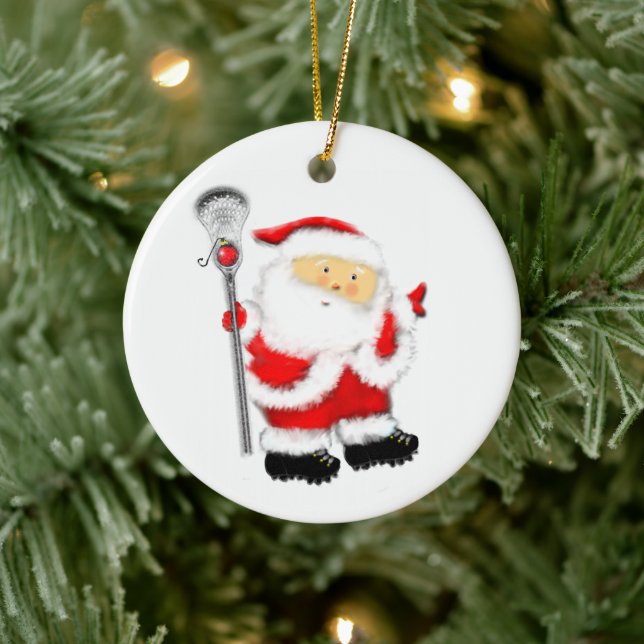 Lacrosse Holiday-Geschenk Keramik Ornament (Baum)