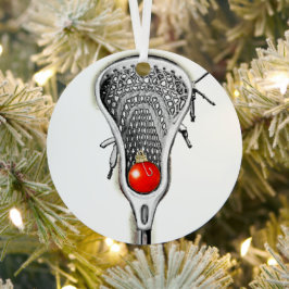 Lacrosse Holiday-Geschenk Ornament Aus Metall