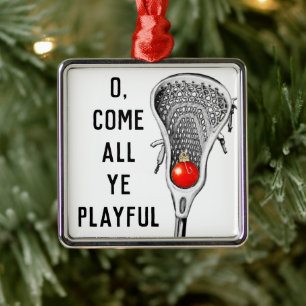 Lacrosse Holiday Gifts Metal Ornament Aus Metall